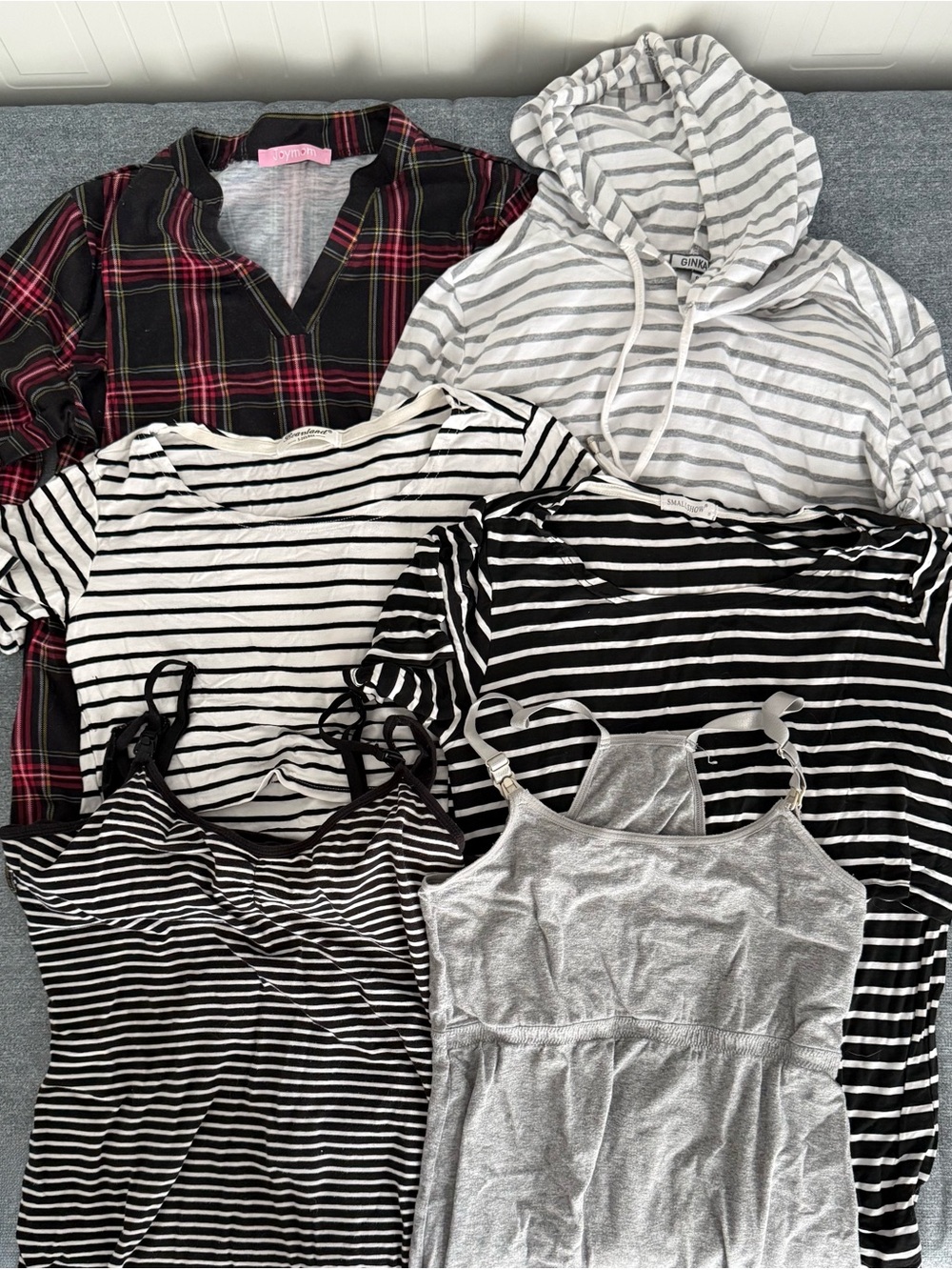 Nursing Tops Bundle - long sleeve, tees and tanks (size small/medium)